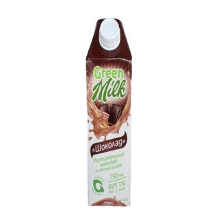 Молоко на овсяной основе шоколад  Green milk 0.75л